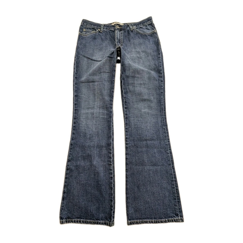 Mavi 136 Molly Low Rise Flare Medium Wash Blue Jeans Women's 33/34